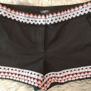 LOFT embroidered shorts